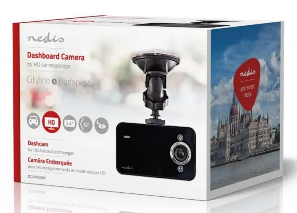 DCAM06BK Dash Cam, 720p@30fps, 3.0 MPikel, 2,4\'' LCD, Detekcija pokreta, Crna