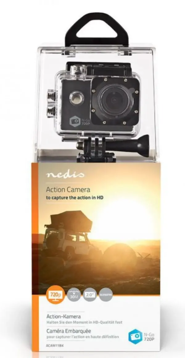 ACAM11BK Nedis 5Mpix HD action kamera, 2\''/ HD720p@30fps/ sa vodootpornim kucistem