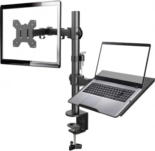 MA-DA-02 Gembird Podesivi stoni drzac za monitor,tilt, 12-27 max.7kg + laptop 