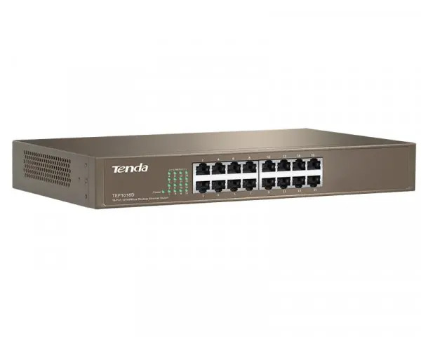 TENDA TEF1016D 16-Port Fast Ethernet DesktopRackmount Switch