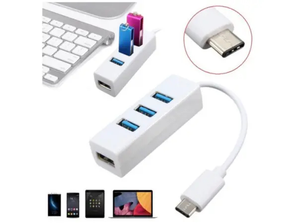 FAST ASIA TIP C 3.0 HUB na 4 x HUB 3.0 sivi