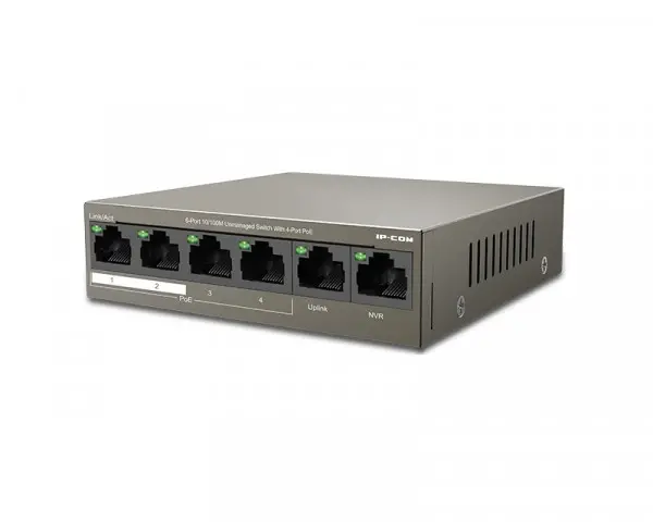 IP-COM F1106P-4-63W 6-Port 10100M Unmanaged Switch With 4-Port PoE