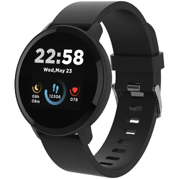 CANYON Smart watch, 1.3inches IPS full touch screen, Round watch, IP68 waterproof, multi-sport mode, BT5.0, compatibility with iOS and andr