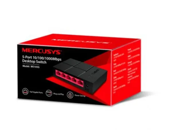 Svič 10/100/1000 5-port Mercusys MS105G