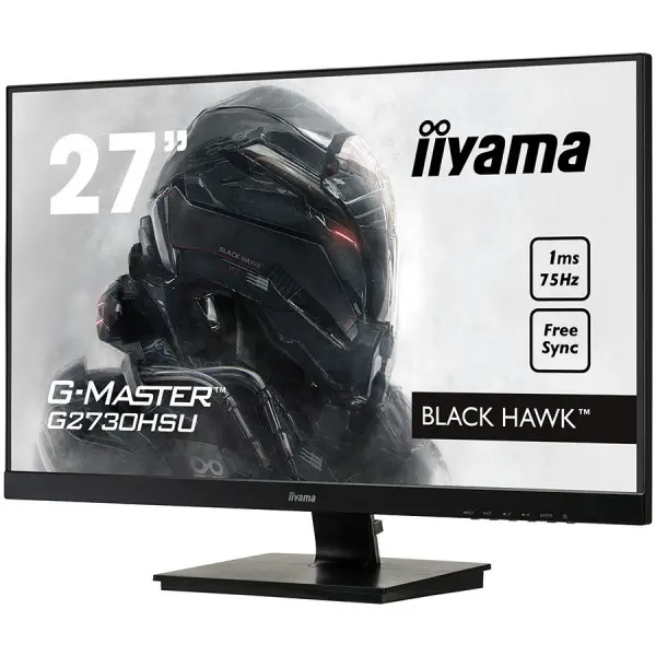 IIYAMA Monitor  27'' ETE Gaming, Ultra Slim, G-Master Black Hawk, FreeSync, 1920x1080@75Hz, 300cdm2, VGA, DisplayPort, HDMI, 1ms, Speakers, 