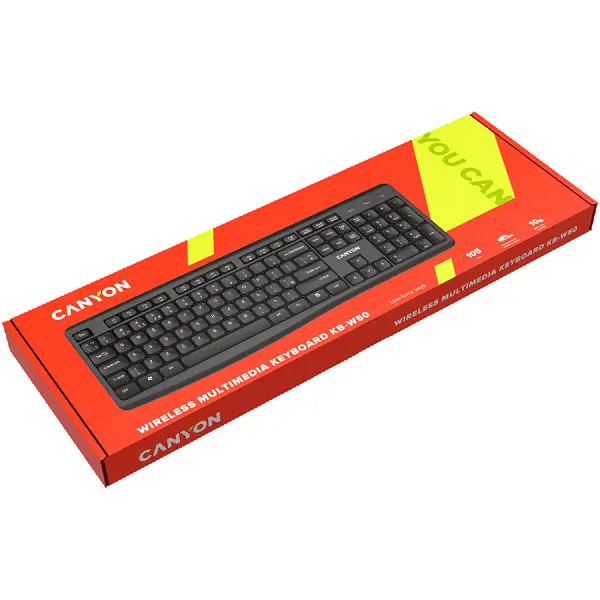 Wireless Chocolate Standard Keyboard  ,105 keys, slim  design with chocolate key caps,black ,Size34.2*145.4*27.2mm,440g AD layout ( CNS-HKB