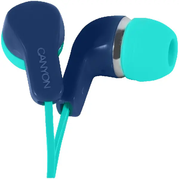 CANYON EPM-02 Stereo Earphones with inline microphone, Green+Blue, cable length 1.2m, 20*15*10mm, 0.013kg ( CNS-CEPM02GBL ) 