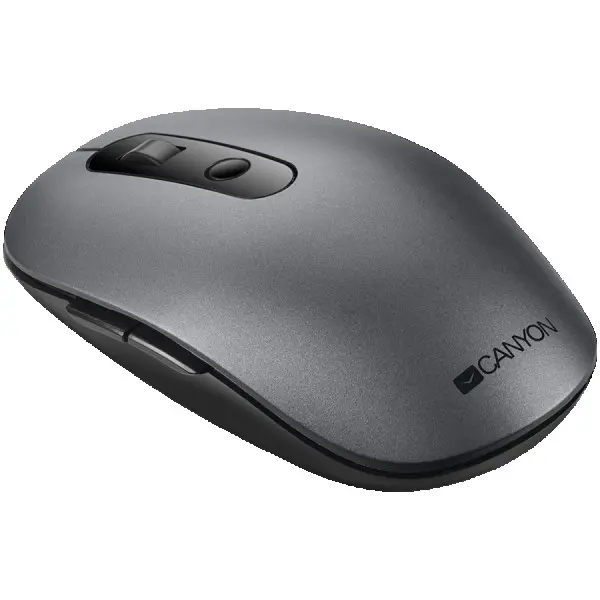 CANYON Canyon 2 in 1 Wireless optical mouse with 6 buttons, DPI 800100012001500, 2 mode(BT 2.4GHz), Battery AA*1pcs, Grey, 65.4*112.25*32.3