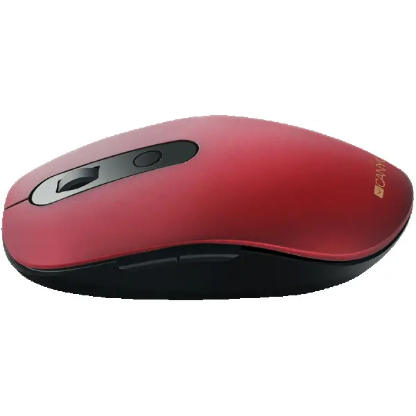 CANYON MW-9 2 in 1 Wireless optical mouse with 6 buttons, DPI 800100012001500, 2 mode(BT 2.4GHz), Battery AA*1pcs, Red, silent switch for r