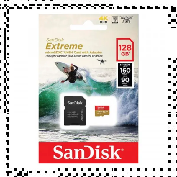 Micro SDXC SanDisk 128GB Exreme Pro 160mbs+SD adapter