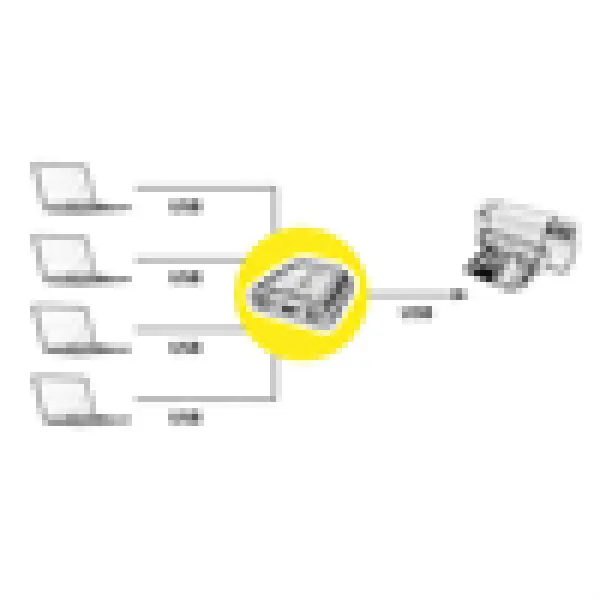 Printer switch Secomp USB 2.0 4 porta + 1A port