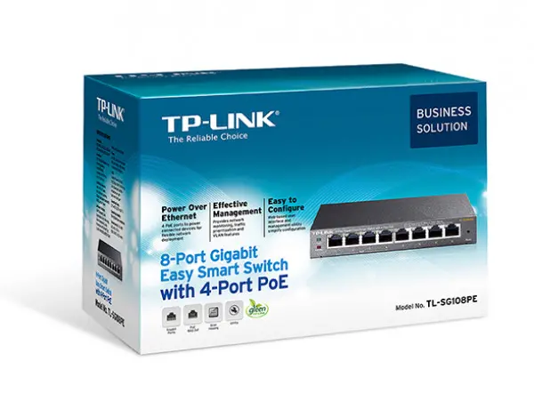 Svič smart 101001000 8-port TP-Link TL-SG108PE4 PoE