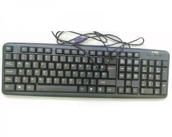 ETECH E-5050 PS2 YU crna tastatura (CYR) outlet (roba sa nedostatkom)