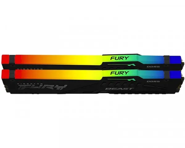 KINGSTON DIMM DDR5 32GB (2x16GB kit) 6000MTs KF560C40BBAK2-32 Fury Beast RGB