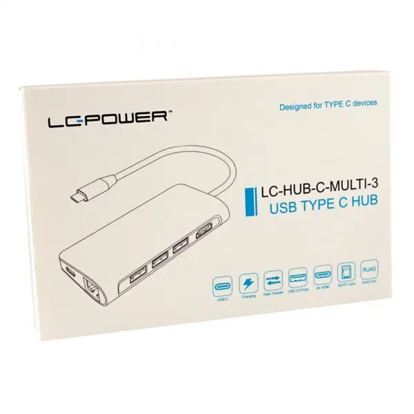 HUB LC Power LC-HUB-C-MULTI-3 Type C, 1xHDMI 3port