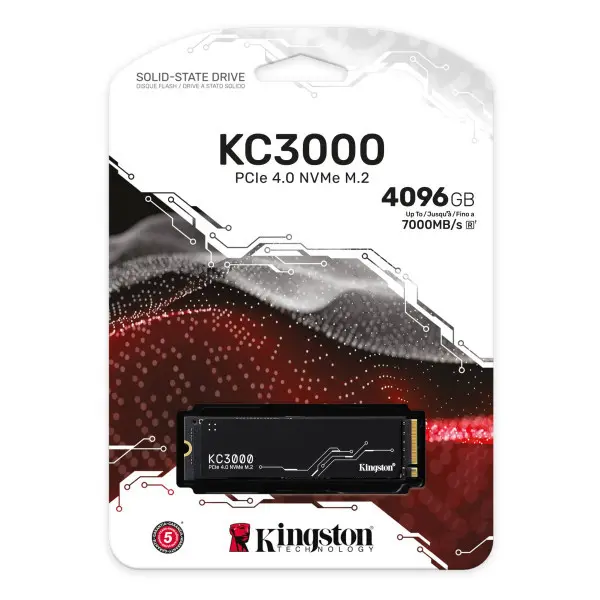 KINGSTON 4TB M.2 NVMe SKC3000D4096G SSD KC3000 series