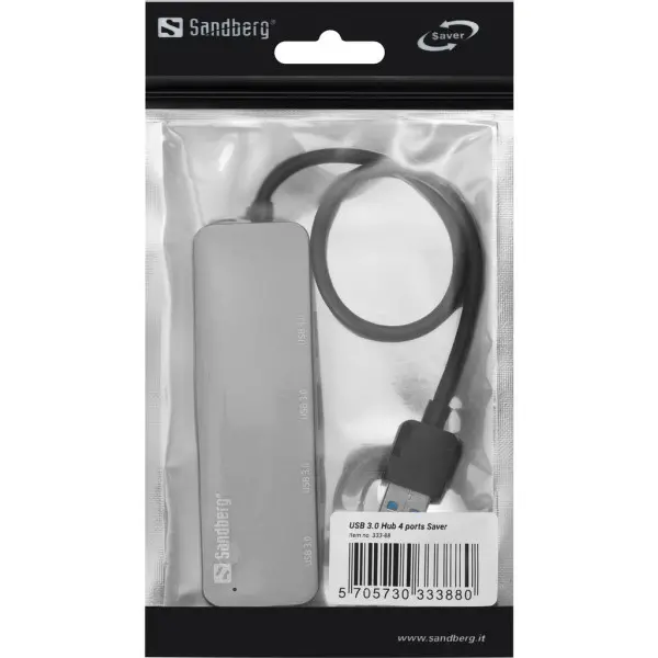USB HUB 4 port Sandberg USB 3.0 333-88