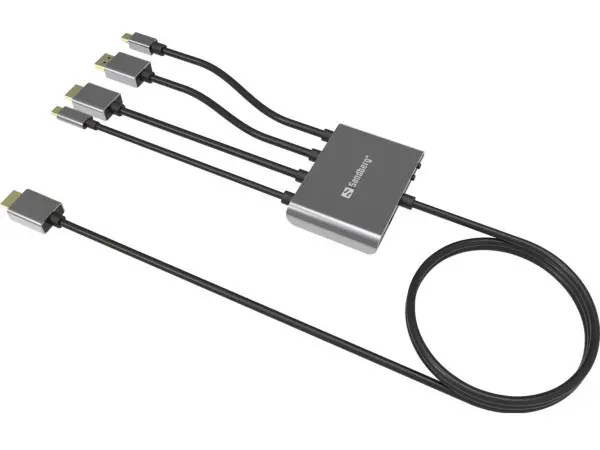 Kabl-display HUB Sandberg All-In-One USB CDPm DPHDMI - HDMI 2m 509-21