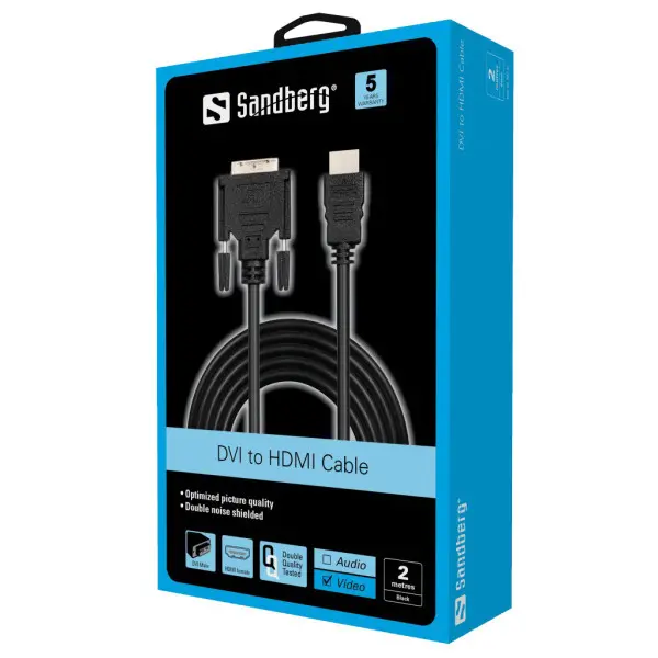 Kabl Sandberg DVI - HDMI 2m 507-34
