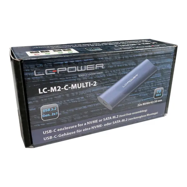 HDD SSD Rack LC Power LC-M2-C-MULTI-2 1 2,510.03 2,510.03 20 NVME / Sata M2 Encl