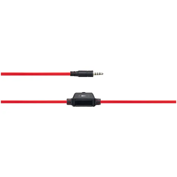 CANYON HSC-1 basic PC headset with microphone, combined 3.5mm plug, leather pads, Flat cable length 2.0m, 160*60*160mm, 0.13kg, Black-red (