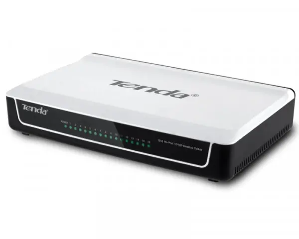 TENDA S16 16-Port 10100 Desktop Switch