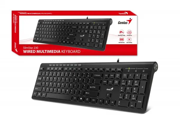 Tastatura Genius SlimStar 230 USB US Black