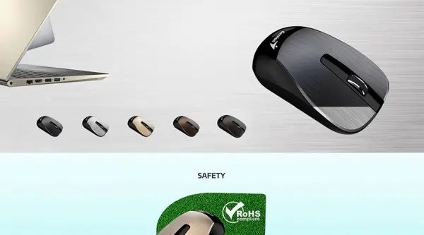 Genius  ECO-8015 Rechargeable Wireless Mouse Silver, NEW Package