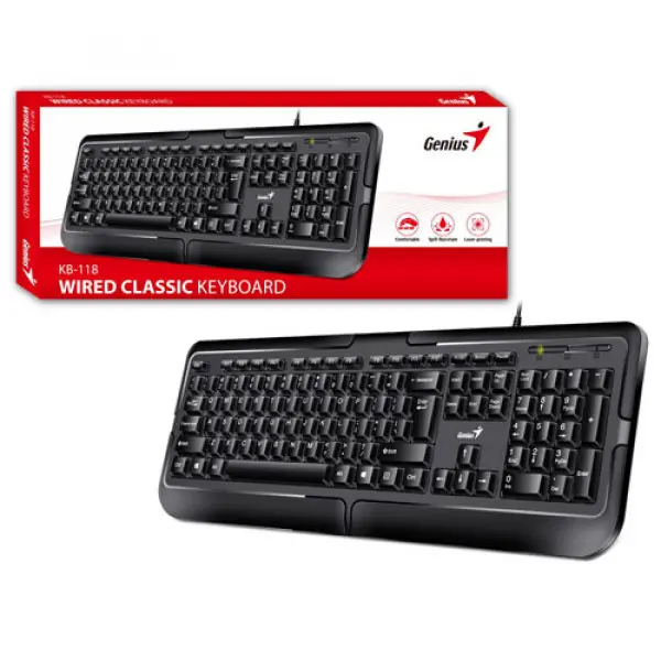 GENIUS KB-118 USB US crna tastatura