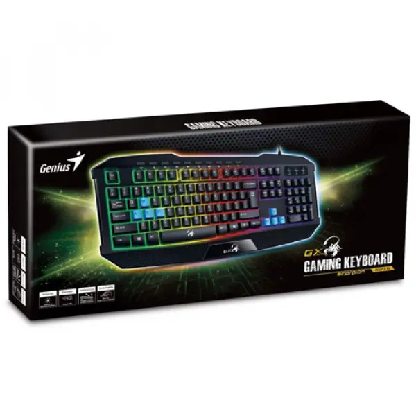 GENIUS K215 Scorpion Gaming USB YU crna tastatura