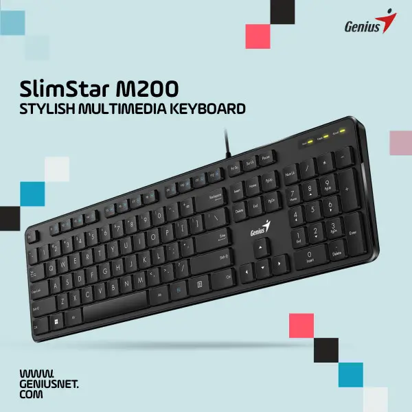 Genius SlimStar M200,BLK,USB,US