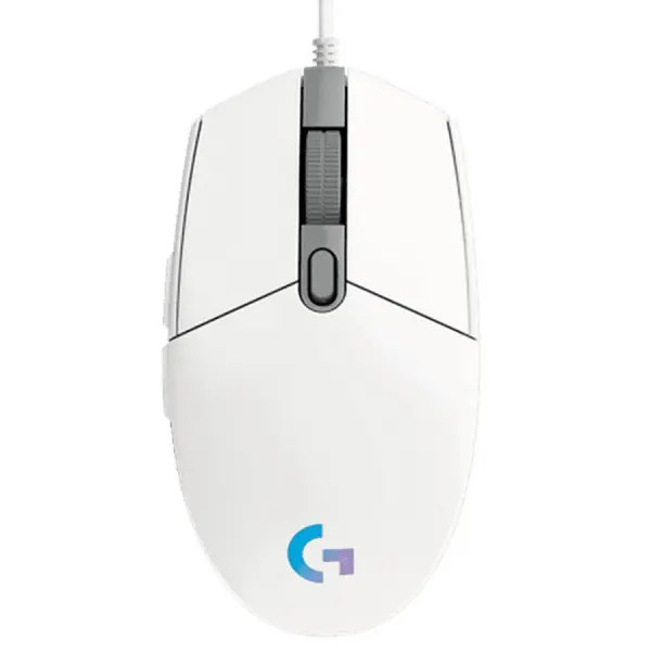 Logitech G102 Lightsync Gaming Wired Mouse, White USB