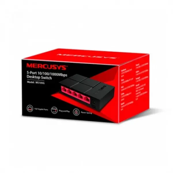 Svič 10/100/1000 5-port Mercusys MS105G