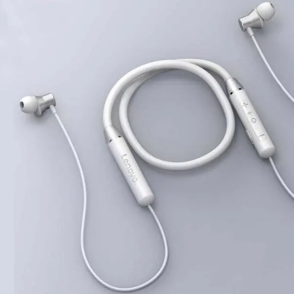 Lenovo HE-05 Neckband Bluetooth Headset, White