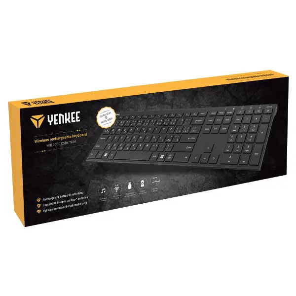 Yenkee YKB 2000 CSBK, tastatura, wireless, black