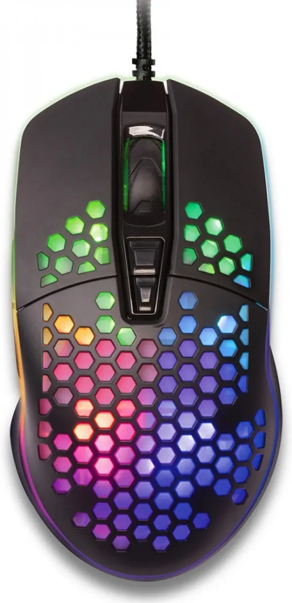 Yenkee YMS 3030BK, mis, USB, RGB, 7 tastera, black