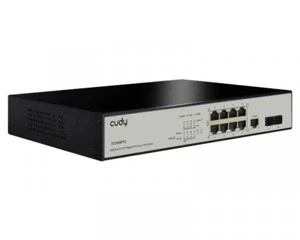 CUDY GS2008PS2 8-Port Gigabit L2 Managed PoE+ Switch with 2 SFP Slots