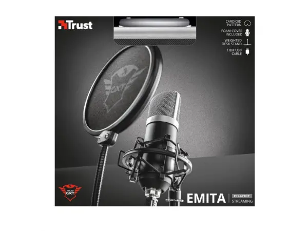 Mikrofon TRUST GXT 252 Emita USBstreamingcrna' ( '21753' ) 