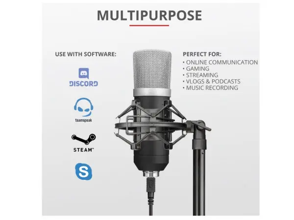 Mikrofon TRUST GXT 252 Emita USBstreamingcrna' ( '21753' ) 