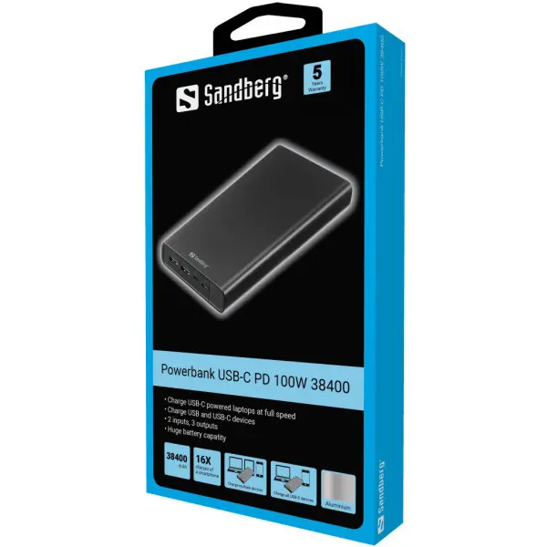 Powerbank Sandeberg USB-C 420-63 38400MAH 100W
