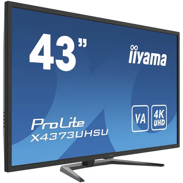 Iiyama Monitor 43'' UW VA-panel, 3840x2160 UHS, 3ms, 400cdm˛ HDR400, Speakers, 2xHDMI, 1xDisplayPort, USB-HUB (2x3.02x2.0), PBP, PIP, Remote