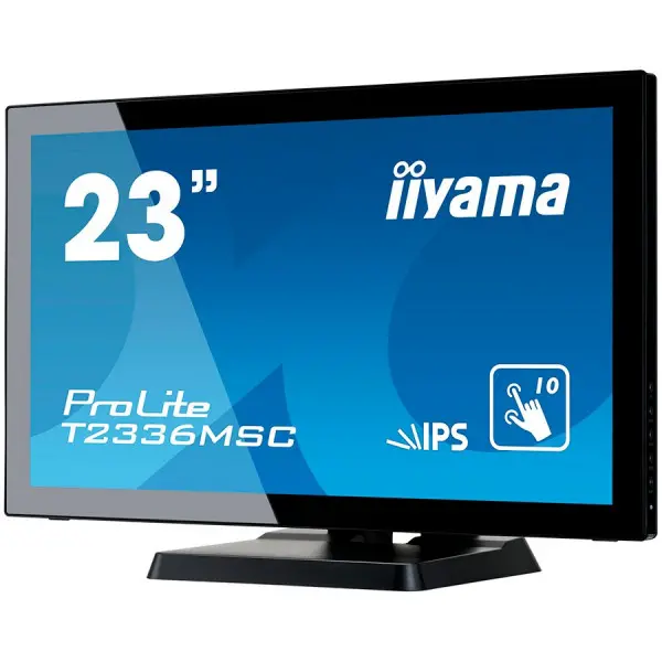 IIYAMA ProLite T2336MSC-B2 23'' 10 point touch monitor with edge-to-edge glass and IPS panel Analog signal input  VGA x1  Digital signal inp