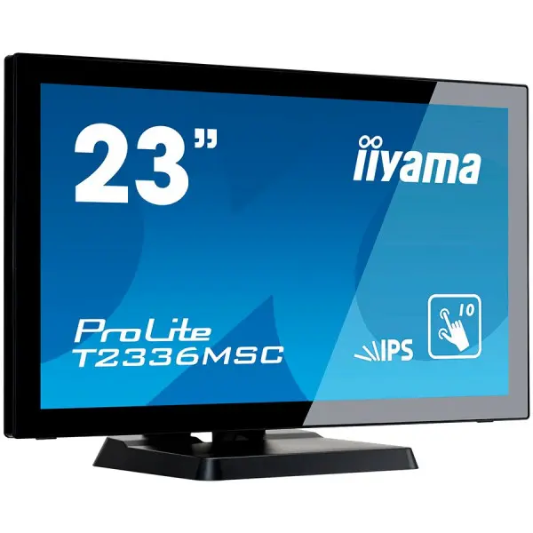 IIYAMA ProLite T2336MSC-B2 23'' 10 point touch monitor with edge-to-edge glass and IPS panel Analog signal input  VGA x1  Digital signal inp