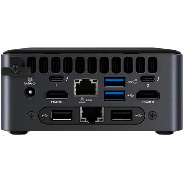 Intel NUC 11 Pro Kit NUC11TNHi3: Intel Core i3-1115G4, Intel UHD Graphics, Dual HDMI 2.0b wHDMI CEC, Dual DP 1.4a via Type C, Front: 2xUSB 