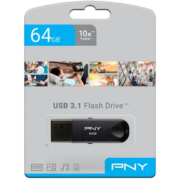 PNY 64GB ATTCLA USB 3.0 BLKTRNBLK ( FD64GATTC30KTRK-EF ) 