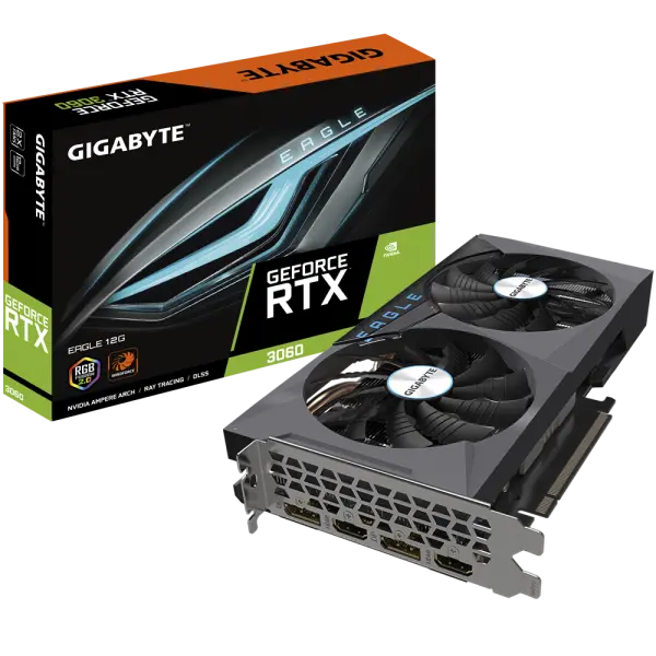 SVGA GIGABYTE GeForce RTX3060 EAGLE 12GB GV-N3060EAGLE-12GD 2.0 LHR