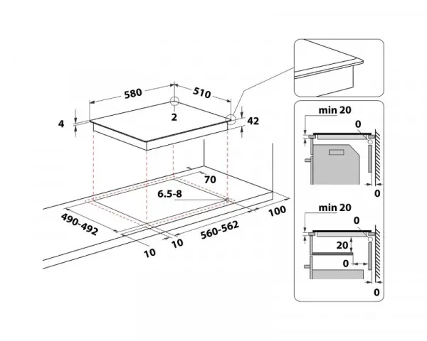 WHIRLPOOL AKT 8190BA Ugradna ploča