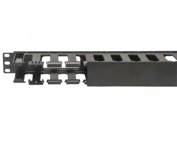 INTELLINET Cable Management Panel 19'' 1U with cover crni