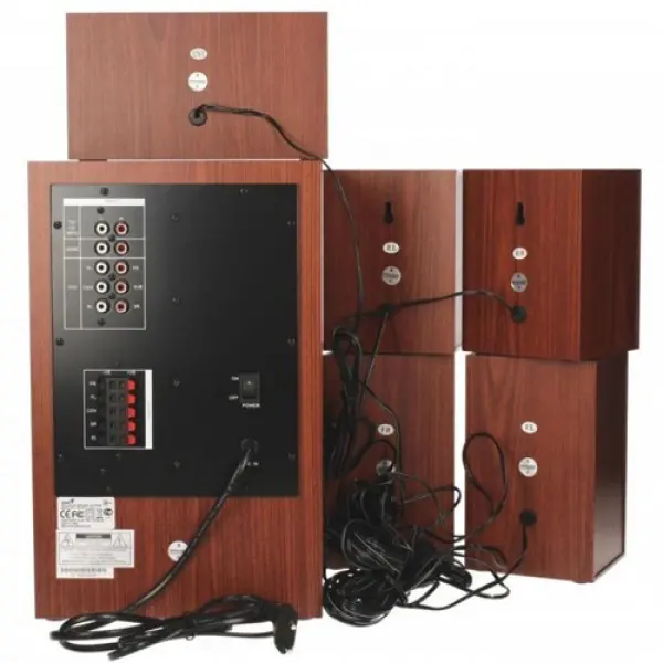 GENIUS SW-HF5.1 4800 Zvučnici (Braon) - 31731048100 5.1, 125W, 40Hz-20KHz, 90dB