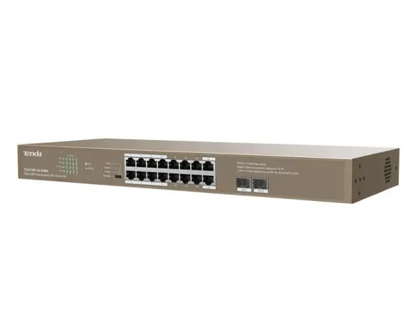 TENDA TEG1118P-16-250W 16GE+2SFP Ethernet Switch With 16-Port PoE